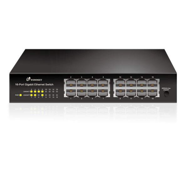 16埠桌上型無網管網路交換器<br>G1016