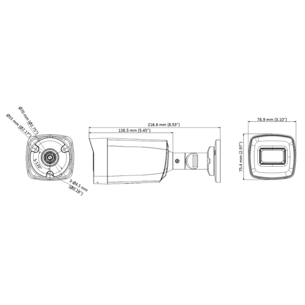 TVI 500MP 中型室內/外同軸音頻攝影機 <br>HVC8507301 - Image 2