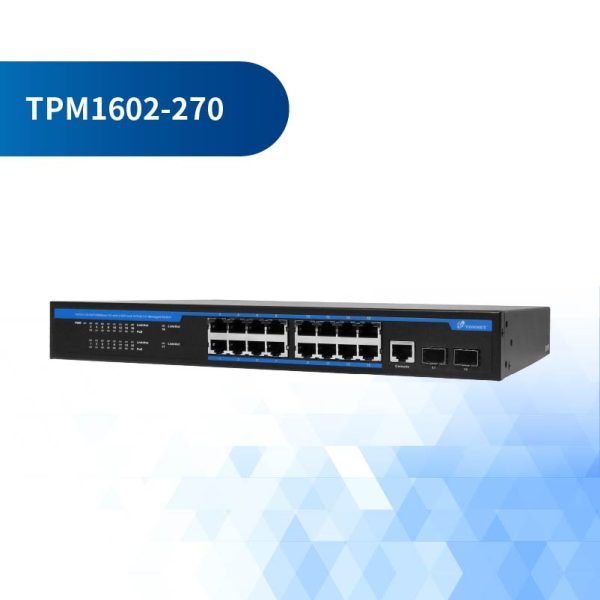 TPM1602-270－16埠+2埠 SFP網管型匯聚交換機